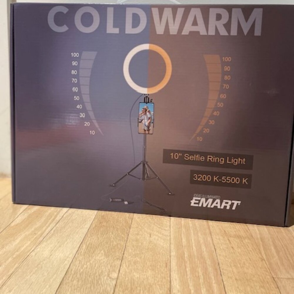 EMART COLDWARM 10IN SELFIE RING LIGHT (BRAND NEW)